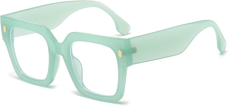 Breaksun Fashion Oversized Blue Light Blocking Glasses for Women Men Trendy Big Square Frame Computer Eyeglasses - Image 1